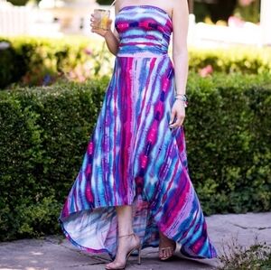 Nordstrom Felicity and Coco beach vacation strapless stretchy maxi dress small s